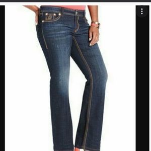 Seven7 Dark Wash Bootcut Jeans sz10